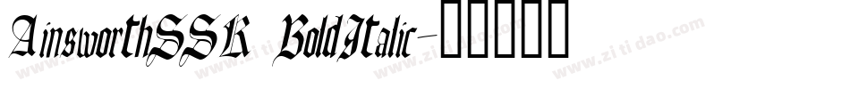 AinsworthSSK BoldItalic字体转换